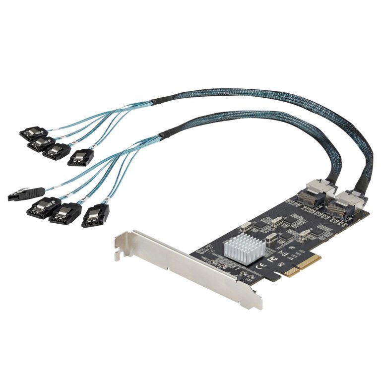 StarTech.com 8 Port SATA PCIe Card - PCI Express 6Gbps SATA Expansion Adapter Card with 4 Host Controllers - SATA PCIe Controll