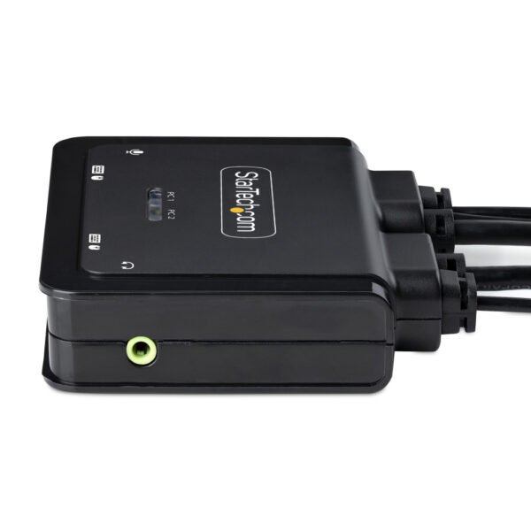 StarTech.com 2-Port Hybrid USB-C HDMI Cable KVM Switch, 4K 60Hz, Compact KVM with 6ft/1.8m USB-A/HDMI/Audio & 4ft/1.2m USB-C In - Image 6