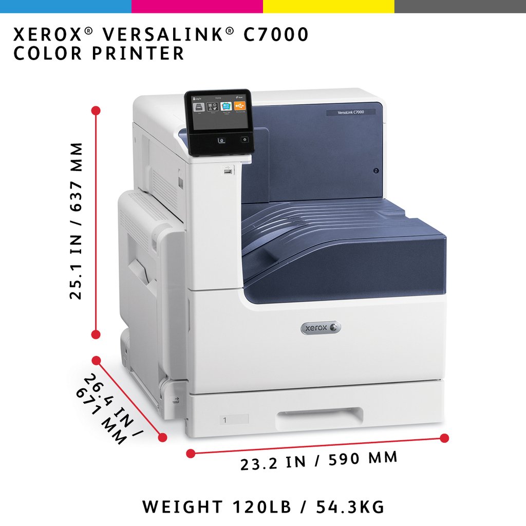 Xerox VersaLink C7000 A3 35/35 ppm Duplex Printer Adobe PS3 PCL5e/6 2 Trays Total 620 sheets - Image 40