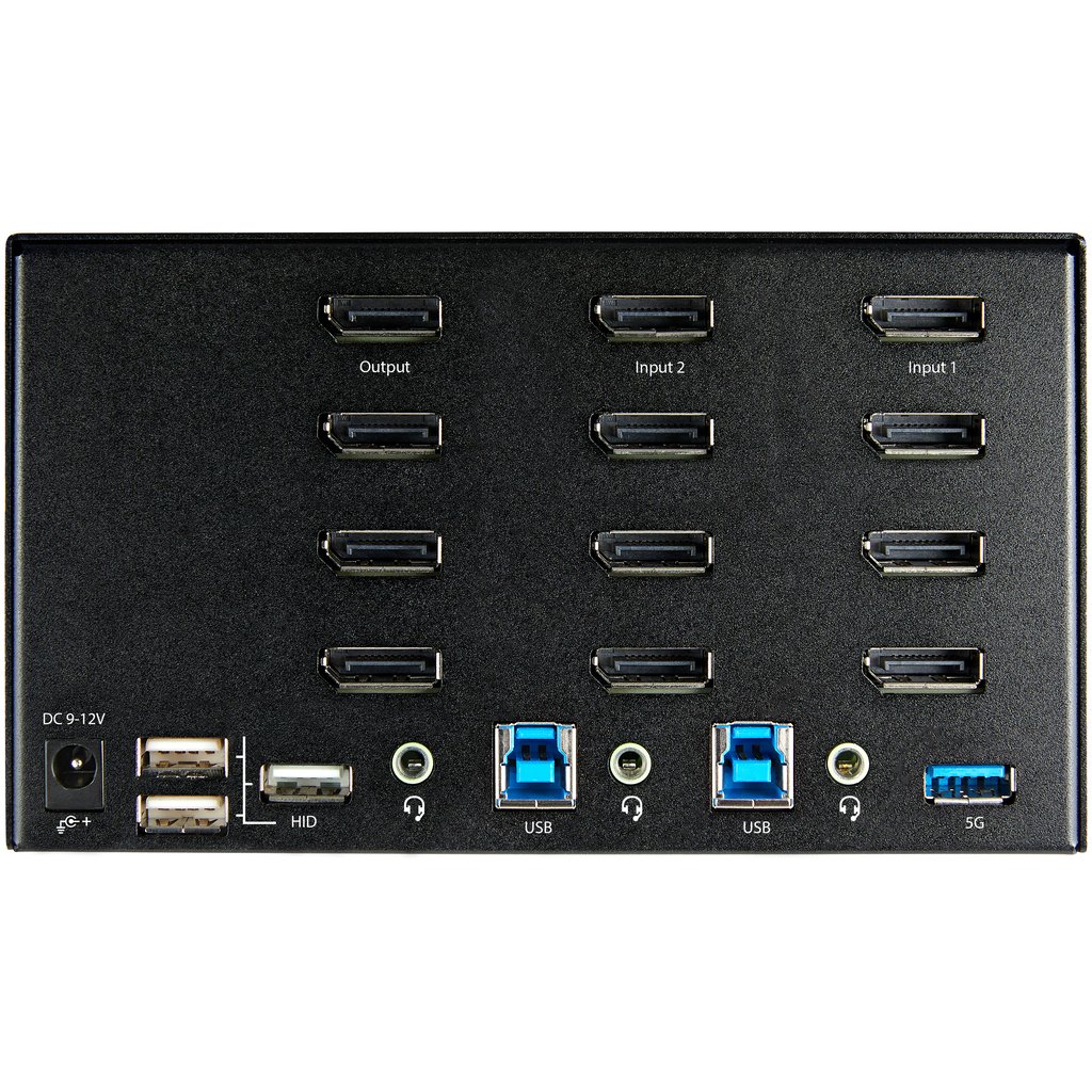 StarTech.com 2 Port Quad Monitor DisplayPort KVM Switch - 4K 60Hz UHD HDR - Desktop 4K DP 1.2 KVM with 2 Port USB 3.0 Hub (5Gbp - Image 4