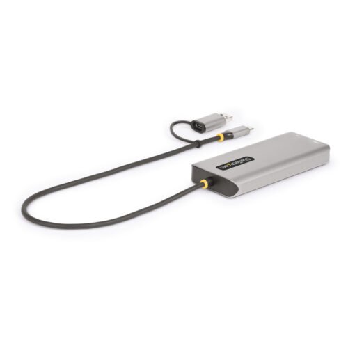 StarTech.com USB-C Multiport Adapter w/Attached USB-C to USB-A Dongle, Dual HDMI (4K30Hz/1080p60Hz), 3x USB-A 5Gbps, Mini Trave - Image 5