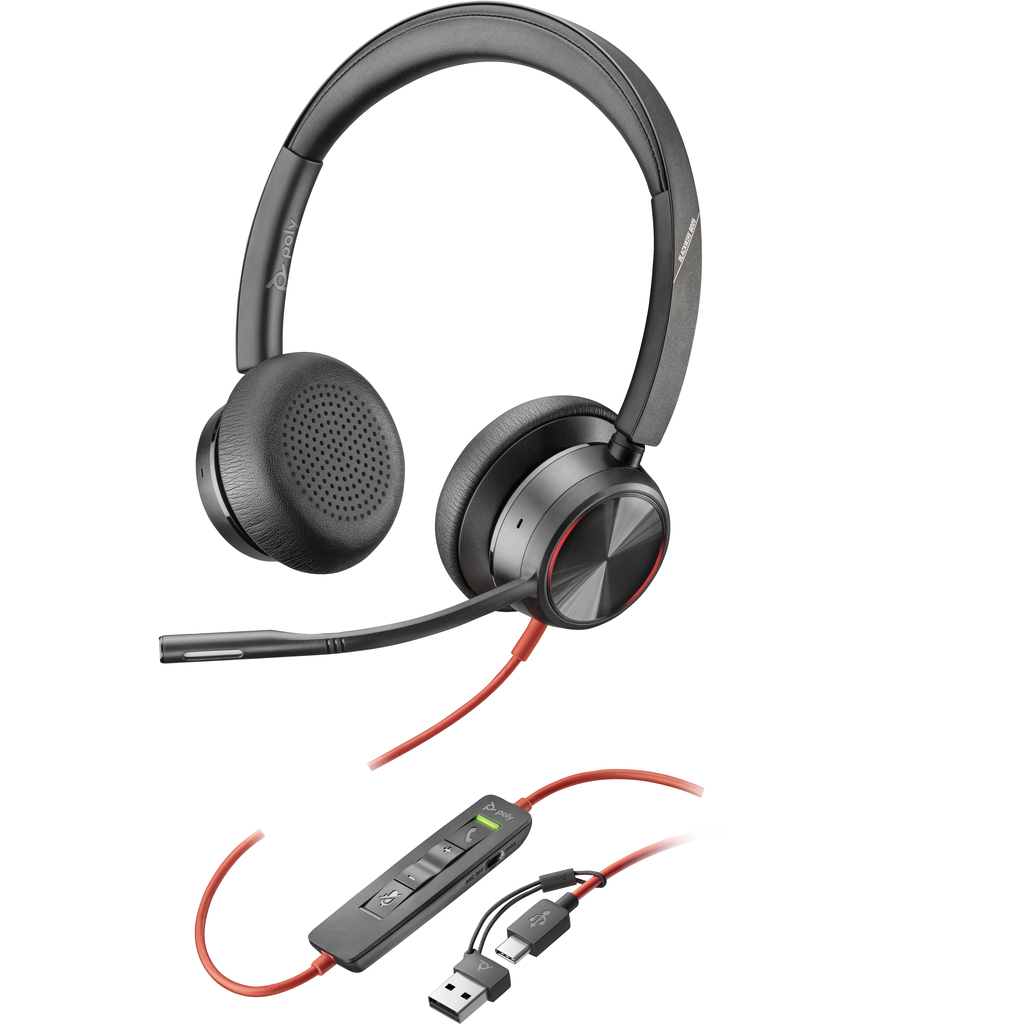 POLY Blackwire 8225 Stereo USB-C Headset +USB-C/A Adapter - Image 14