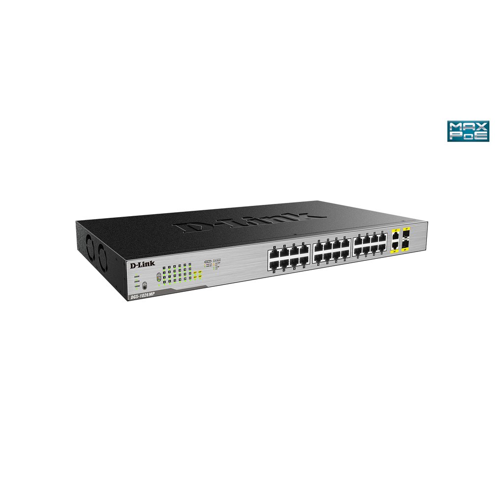 D-Link 24-Port Desktop Gigabit Unmanaged PoE Switch with 2 x 100/1000Mbps Combo Ports - Image 3