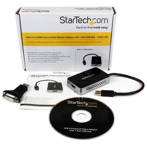 StarTech.com USB 3.0 to HDMI Adapter w/ 1x USB, USB to HDMI Monitor Converter for Windows (no support for macOS/ChromeOS/Linux) - Image 3