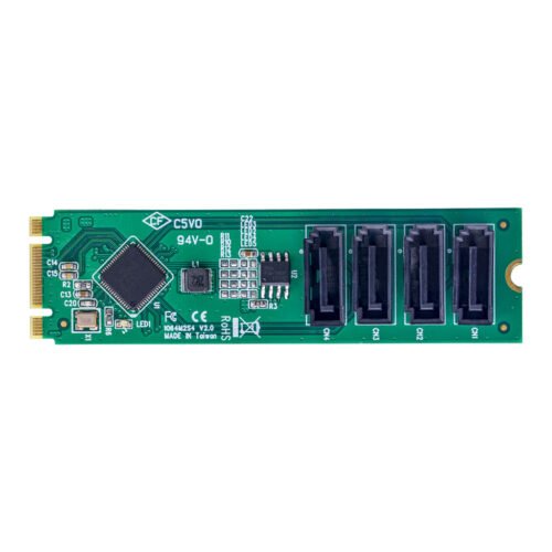 StarTech.com 4-Port M.2 to SATA Adapter Card, M.2 PCIe 3.0 to SATA HDD/SSD Expansion Card, ASM1064 Chipset, M.2 NVMe to 4x HDD/ - Image 3