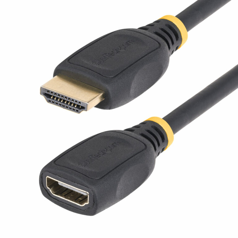 StarTech.com 18in (0.5m) HDMI 2.0 Extension Cable, High Speed HDMI Port Saver Cable, 4K 60Hz, HDMI Male to Female Extension Ada