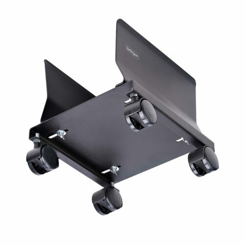 StarTech.com Computer Tower Cart, Rolling Mobile CPU Caddy on Wheels (Casters), Max Load 46.3lb/21kg, Adjustable PC Case Mount, - Image 4