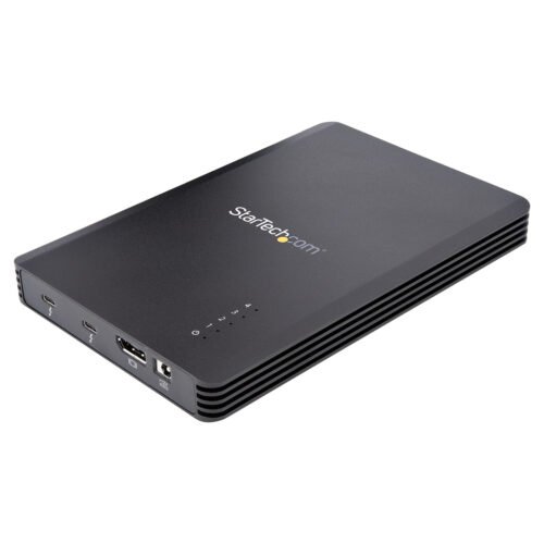 StarTech.com 4 Bay Thunderbolt 3 NVMe Enclosure, For M.2 NVMe SSD Drives, 1x DisplayPort Video/ 2x TB3 Downstream Ports, 40Gbps