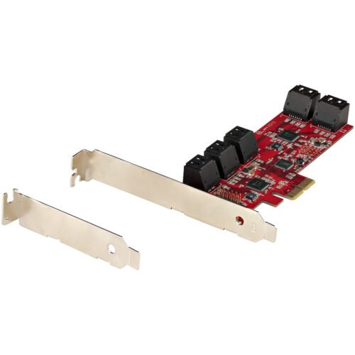 StarTech.com SATA PCIe Card - 10 Port PCIe SATA Expansion Card - 6Gbps - Low/Full Profile - Stacked SATA Connectors - ASM1062 N - Image 7