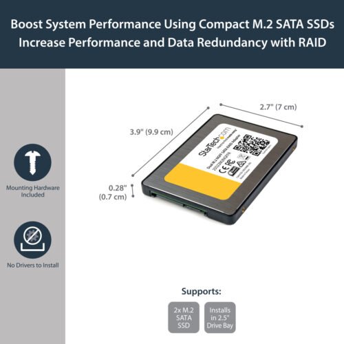 StarTech.com Dual M.2 NGFF SATA Adapter with RAID - Image 5