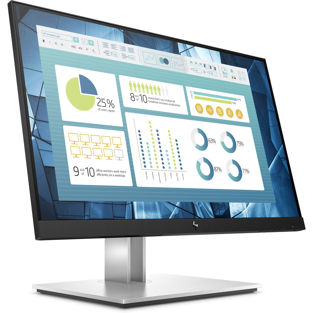 HP E-Series E22 G4 computer monitor 54.6 cm (21.5") 1920 x 1080 pixels Full HD LCD Black, Silver - Image 4
