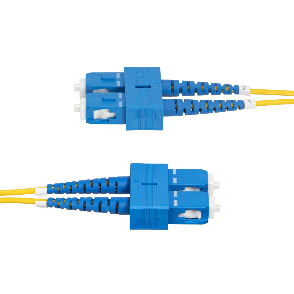 StarTech.com 3m (9.8ft) SC to SC (UPC) OS2 Single Mode Duplex Fiber Optic Cable, 9/125µm, 40G/100G Zipcord, Bend Insensitive, - Image 2