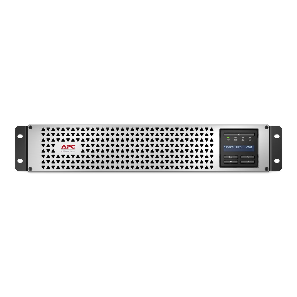 APC Smart-UPS, Line Interactive, 750VA, Lithium-ion, Rack/Tower, 2U, 230V, 6x IEC C13 outlets, SmartConnect Port+SmartSlot, Sho