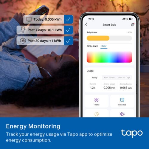 TP-Link Tapo Smart WiFi Light Bulb, Multicolor - Image 2