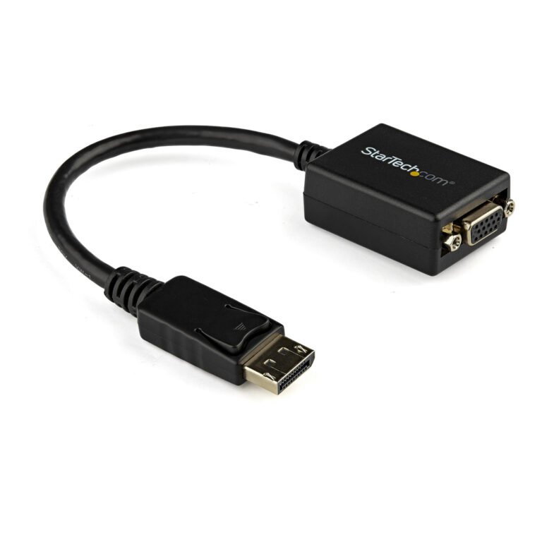 StarTech.com DisplayPort to VGA Adapter - Active DP to VGA Converter - 1080p Video - DisplayPort Certified - DP/DP++ Source to