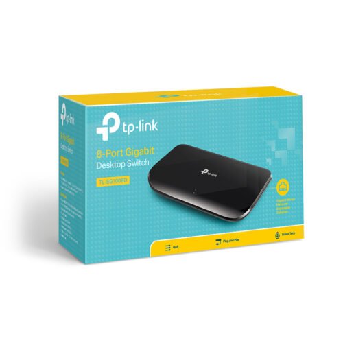 TP-Link TL-SG1008D network switch Unmanaged Gigabit Ethernet (10/100/1000) Black - Image 2