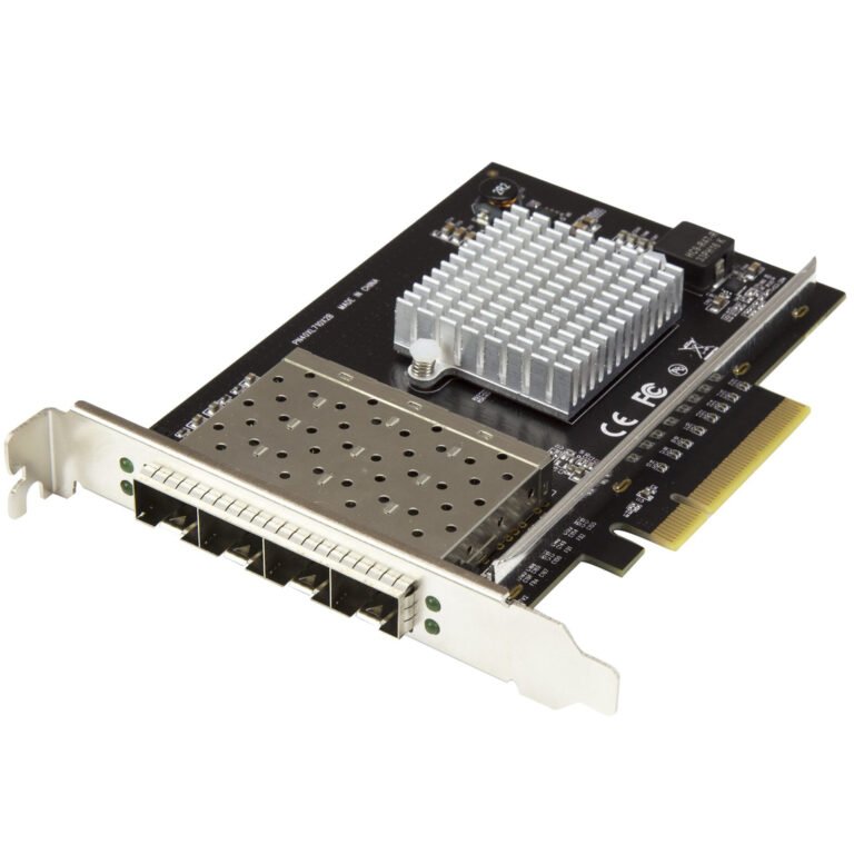 StarTech.com Quad Port 10G SFP+ Network Card - Intel XL710 Open SFP+ Converged Adapter - PCIe 10 Gigabit Ethernet Server NIC -