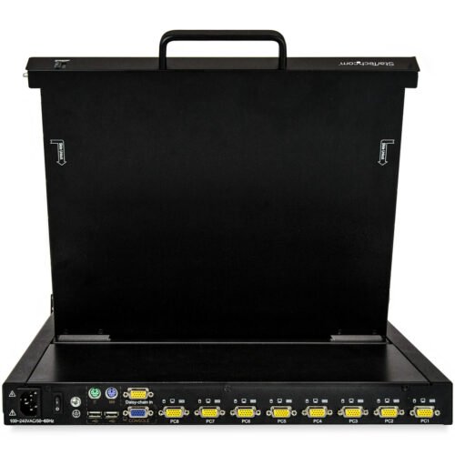 StarTech.com 8 Port Rackmount KVM Console w/ 6ft Cables - Integrated KVM Switch w/ 17" LCD Monitor - Fully Featured 1U LCD KVM - Image 3