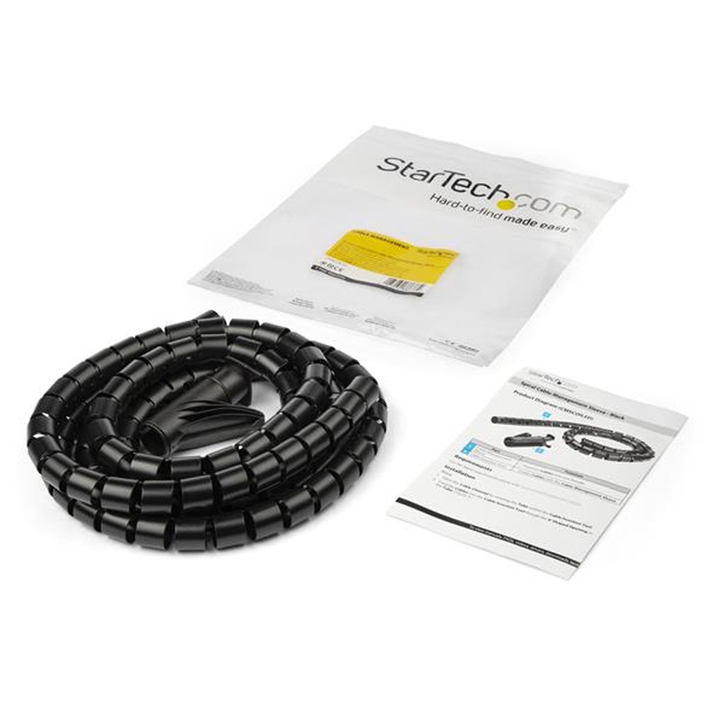 StarTech.com 1.5 m (4.9 ft.) Cable-Management Sleeve - Spiral - 25 mm (1 in.) Diameter - Image 13