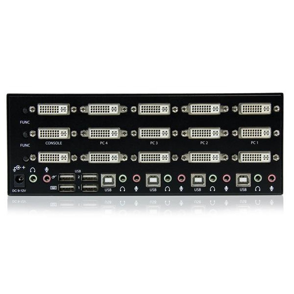 StarTech.com 4 Port Triple Monitor DVI USB KVM Switch with Audio & USB 2.0 Hub - Image 3