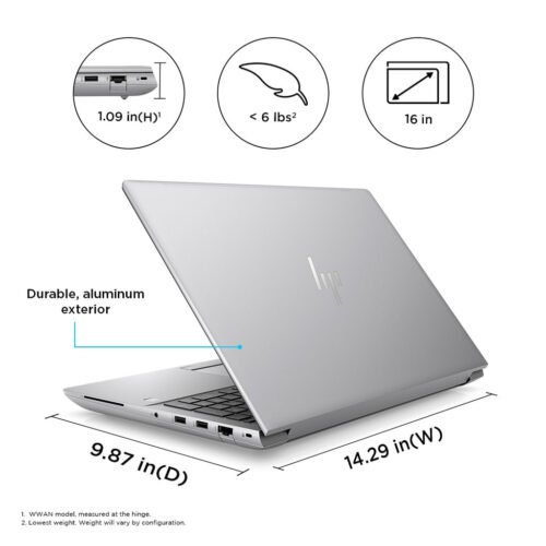 HP ZBook Fury 16 G10 Intel® Core™ i9 i9-13950HX Mobile workstation 40.6 cm (16") WQUXGA 32 GB DDR5-SDRAM 2.51 TB SSD - Image 5