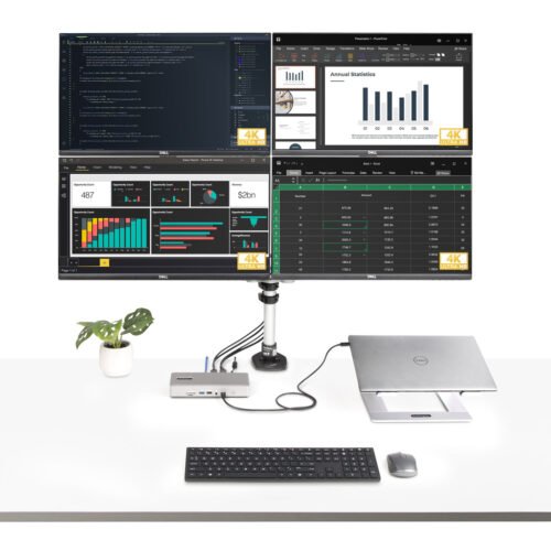 StarTech.com Thunderbolt 4 Multi-Display Docking Station, Quad/Triple/Dual Monitor Dock - 2x HDMI/2x DisplayPort, 7x USB Hub, 2 - Image 14
