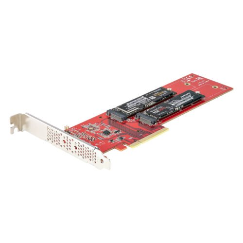 StarTech.com Dual M.2 PCIe SSD Adapter Card, PCIe x8 / x16 to Dual NVMe or AHCI M.2 SSDs, PCI Express 4.0, 7.8GBps/Drive, Bifur - Image 4