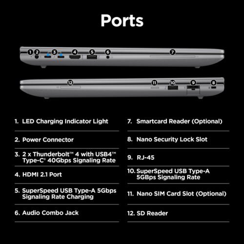 HP ZBook Power G11 Intel Core Ultra 9 185H Mobile workstation 40.6 cm (16") WQXGA 64 GB DDR5-SDRAM 2 TB SSD NVIDIA RTX 3000 Ada - Image 2