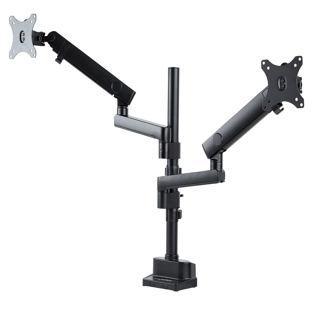 StarTech.com Desk Mount Dual Monitor Arm, Full Motion Monitor Mount for 2x VESA Displays up to 32" (17.6lb/8kg), Height Adjusta