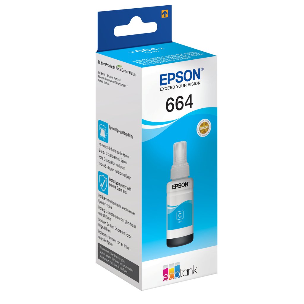 Epson 664 Ecotank Cyan ink bottle (70ml) - Image 3