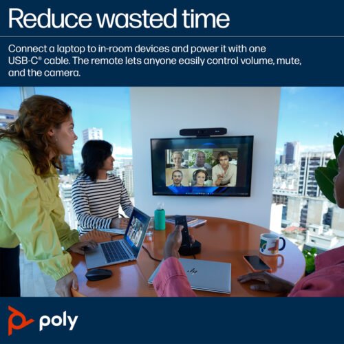 POLY Studio R30 USB Video Bar and BT Remote with HP USB-C Dock G5 (ABU) - Image 9