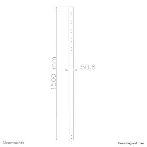 Neomounts FPMA-CP150 Extension pole TV ceiling mount - h 150 cm - Image 2