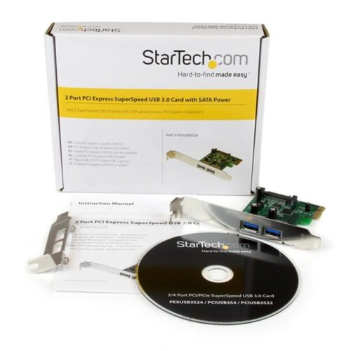 StarTech.com 2 Port PCI Express (PCIe) SuperSpeed USB 3.0 Card Adapter with UASP - SATA Power - Image 5