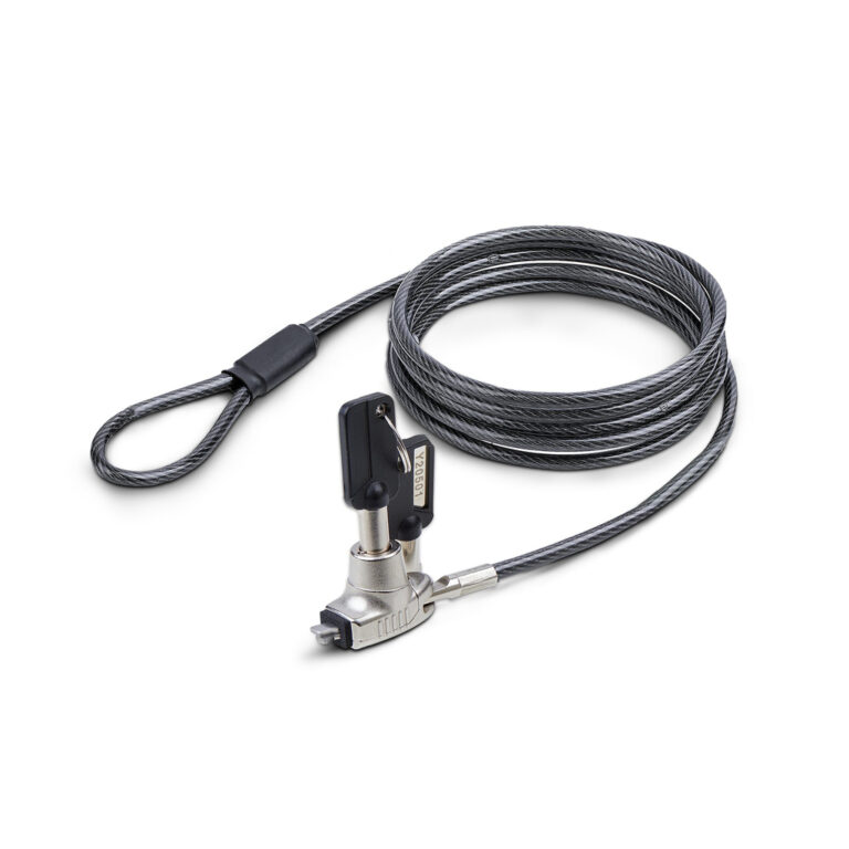 StarTech.com Slim Lock Noble Wedge® Slot Compatible, 5ft (1.5m) Locking Cable, Desk Anti-Theft Security For Laptop/Noteboo