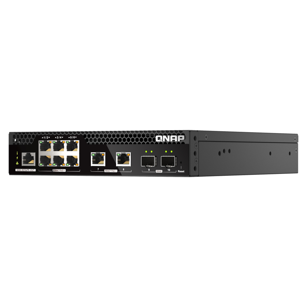 QNAP QSW-M2106PR-2S2T network switch Managed L2 10G Ethernet (100/1000/10000) Power over Ethernet (PoE) 1U Black - Image 6