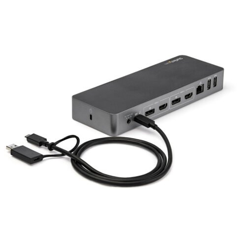 StarTech.com Universal Laptop Docking Station, Hybrid USB-C & USB-A Dock, Dual 4K DP & HDMI, 60W PD, Mac / Windows / Chrome OS, - Image 5