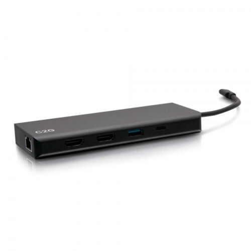 C2G USB-C® 9-in-1 Dual Display Docking Station with HDMI®, Ethernet, USB, 3.5mm Audio and Power Delivery up to 60W - - Image 5
