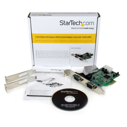 StarTech.com 2-Port PCI Express RS232 Serial Adapter Card, 16550 UART, PCIe to Dual Serial DB9 Host Controller, Windows & Linux - Image 5