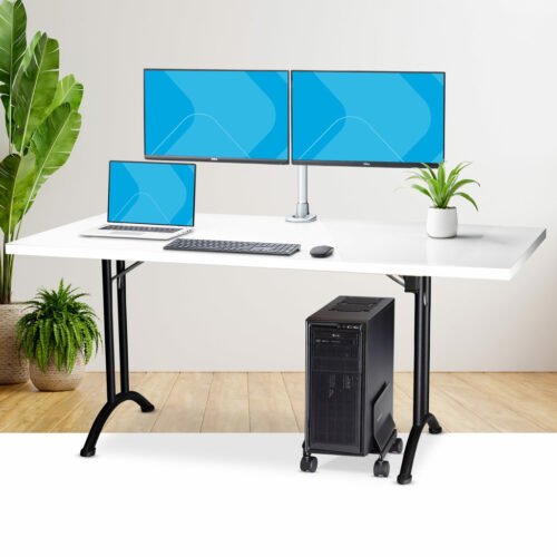 StarTech.com Computer Tower Cart, Rolling Mobile CPU Caddy on Wheels (Casters), Max Load 46.3lb/21kg, Adjustable PC Case Mount, - Image 6
