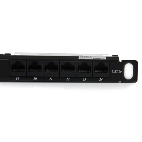 StarTech.com 24 Port 0.5U Cat5e Patch Panel - RJ45 Ethernet Rackmount Cat 5e 110 Patch Panel - Image 8