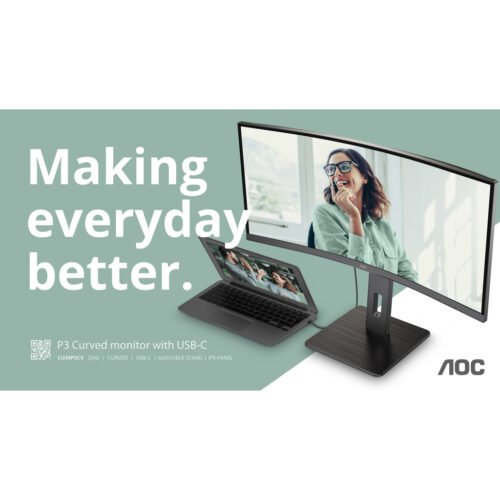 AOC CU34P3CV computer monitor 86.4 cm (34") 3440 x 1440 pixels UltraWide Quad HD LED Black - Image 14