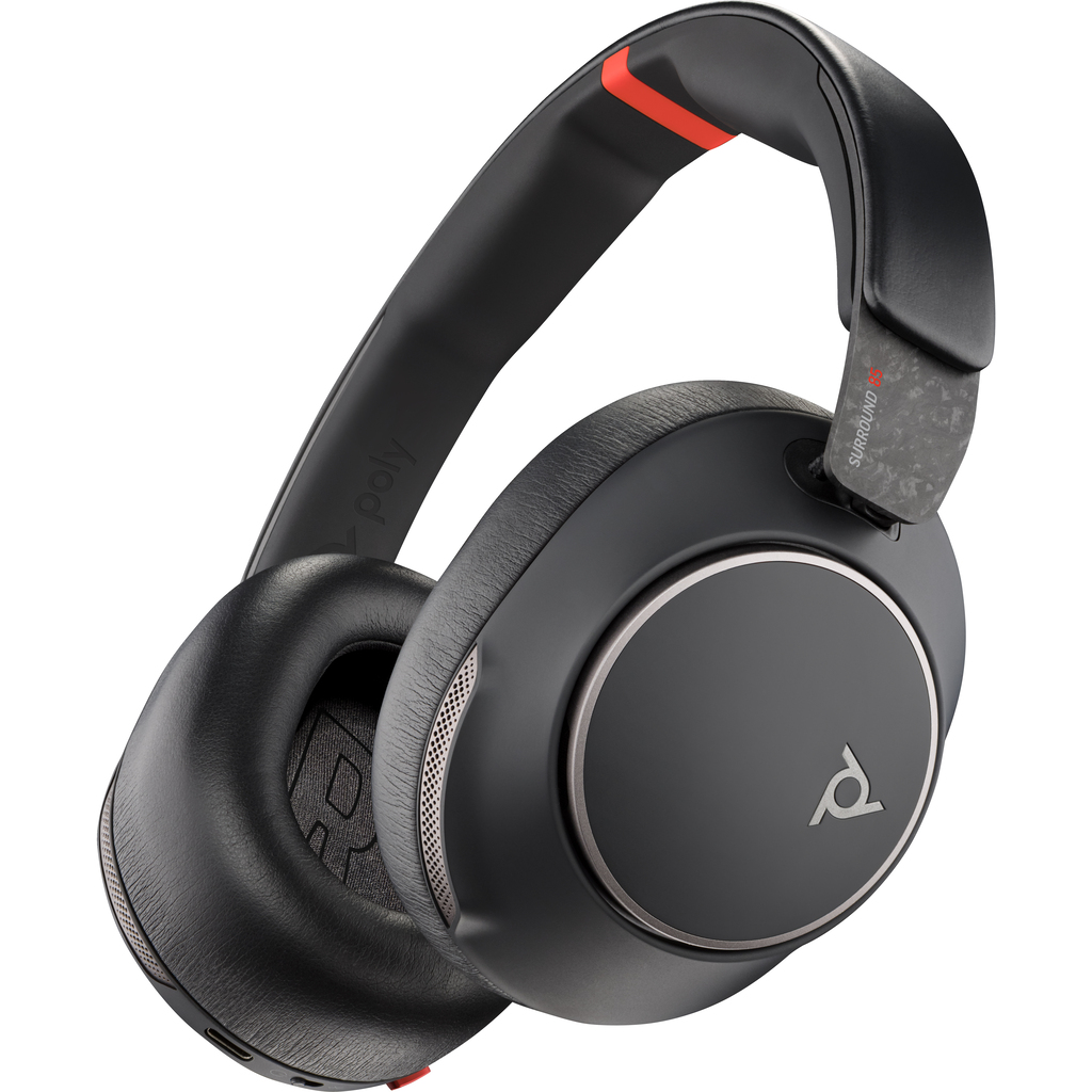 POLY Voyager Surround 85 UC USB-C Headset +USB-C/A Adapter +Charging Stand - Image 9