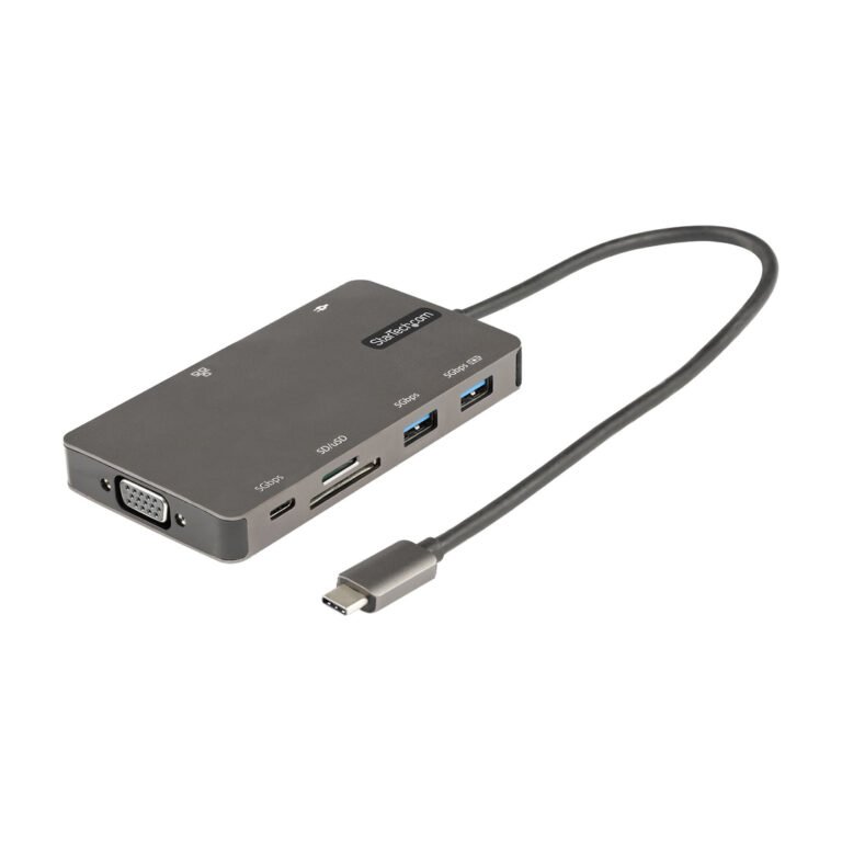StarTech.com USB C Multiport Adapter - HDMI 4K 30Hz or VGA Travel Dock - 5Gbps USB 3.0 Hub (USB A / USB C Ports) - 100W Power D