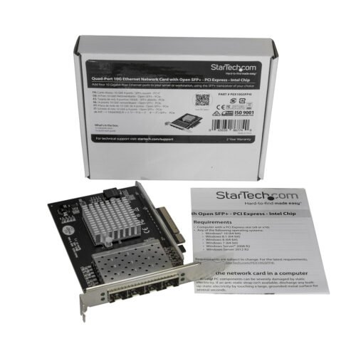 StarTech.com Quad Port 10G SFP+ Network Card - Intel XL710 Open SFP+ Converged Adapter - PCIe 10 Gigabit Ethernet Server NIC - - Image 5