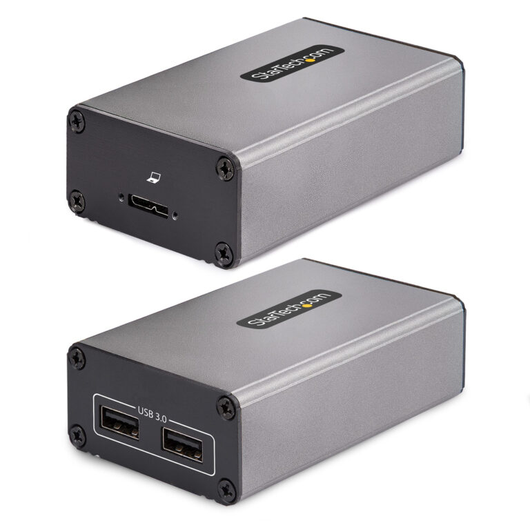 StarTech.com 2-Port USB 3.0 Extender over OM3 Multimode Fiber - LC/LC - 2x 5Gbps USB-A Hub - 350m (1150ft) Range - Durable USB