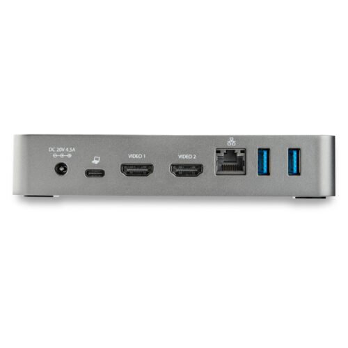 StarTech.com USB-C Dock - Dual Monitor 1080p HDMI Laptop Docking Station - 65W Power Delivery - 1x USB-C, 3x USB-A, Ethernet - - Image 5