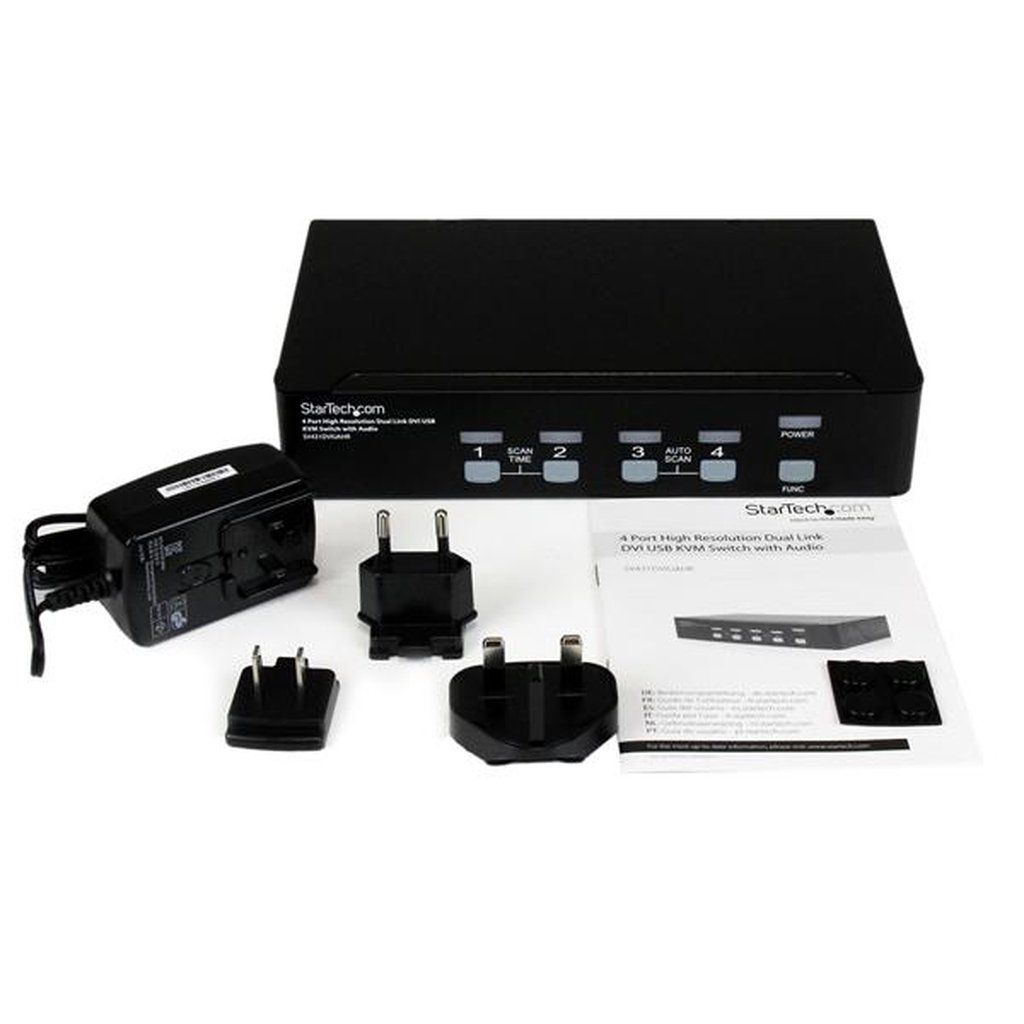 StarTech.com 4 Port High Resolution USB DVI Dual Link KVM Switch with Audio - Image 4
