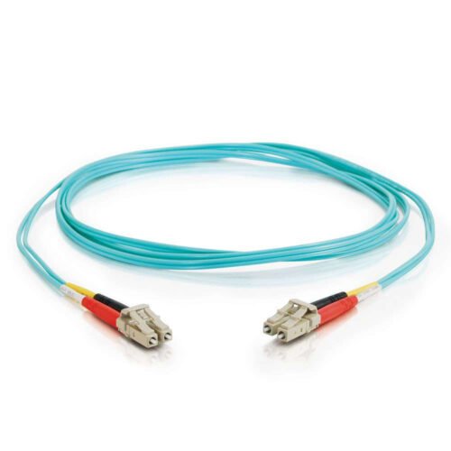 C2G 2m LC-LC 10Gb 50/125 OM3 Duplex Multimode PVC Fibre Optic Cable (LSZH) - Aqua - Image 2