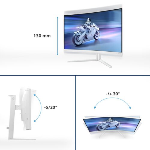 Philips Evnia 5000 32M2C5501/00 computer monitor 81.3 cm (32") 1920 x 1080 pixels Full HD LCD White - Image 8