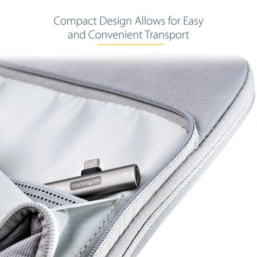 StarTech.com USB C Audio & Charge Adapter - USB-C Audio Adapter w/ USB-C Audio Headphone/Headset Port and 60W USB Type-C Power - Image 13